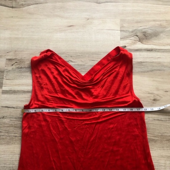 RW&CO. Red Ruched Camisole Tank Top w/ Criss Cross Open Back - Picture 4 of 8